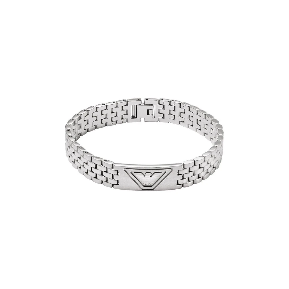 Emporio Armani Bracciale Con Piastrina In Acciaio Inossidabile - Immagine 3