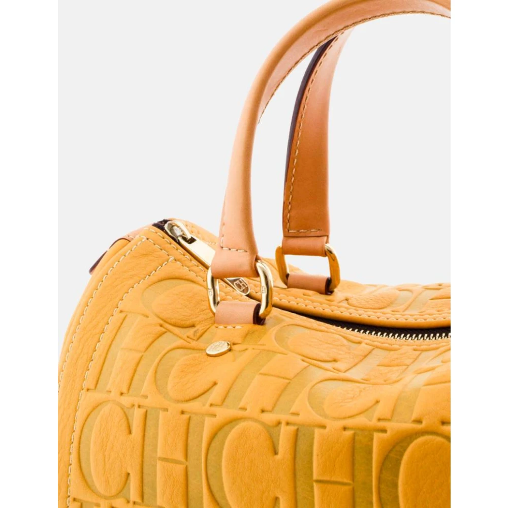 Carolina Herrera Andy 7 Tatuado Mimosa Leren Tas Yellow Dames