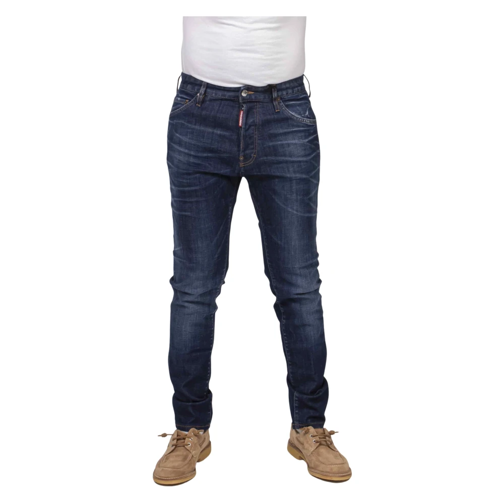 Dsquared2 Men's Blue Pantalone Teddy - Slim Fit Jeans - S - Jeans