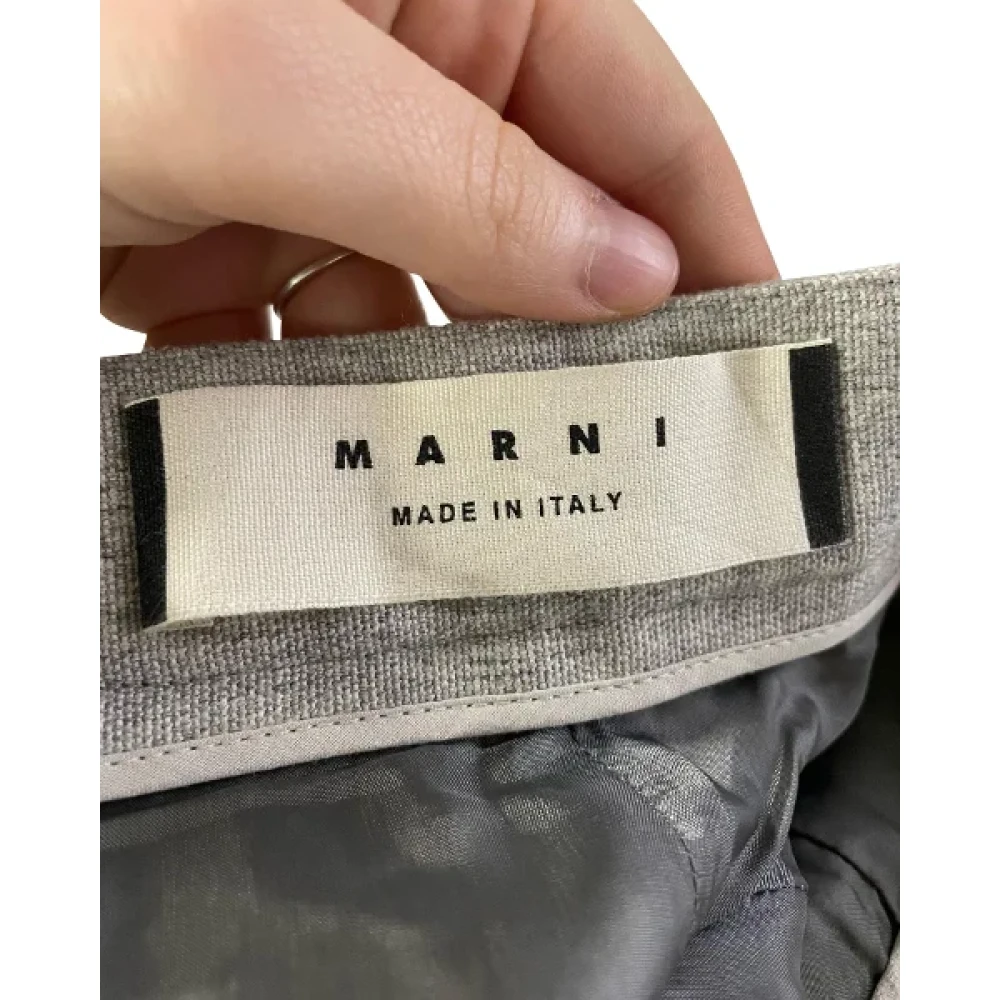 Marni Pre-owned Fabric bottoms Gray Dames