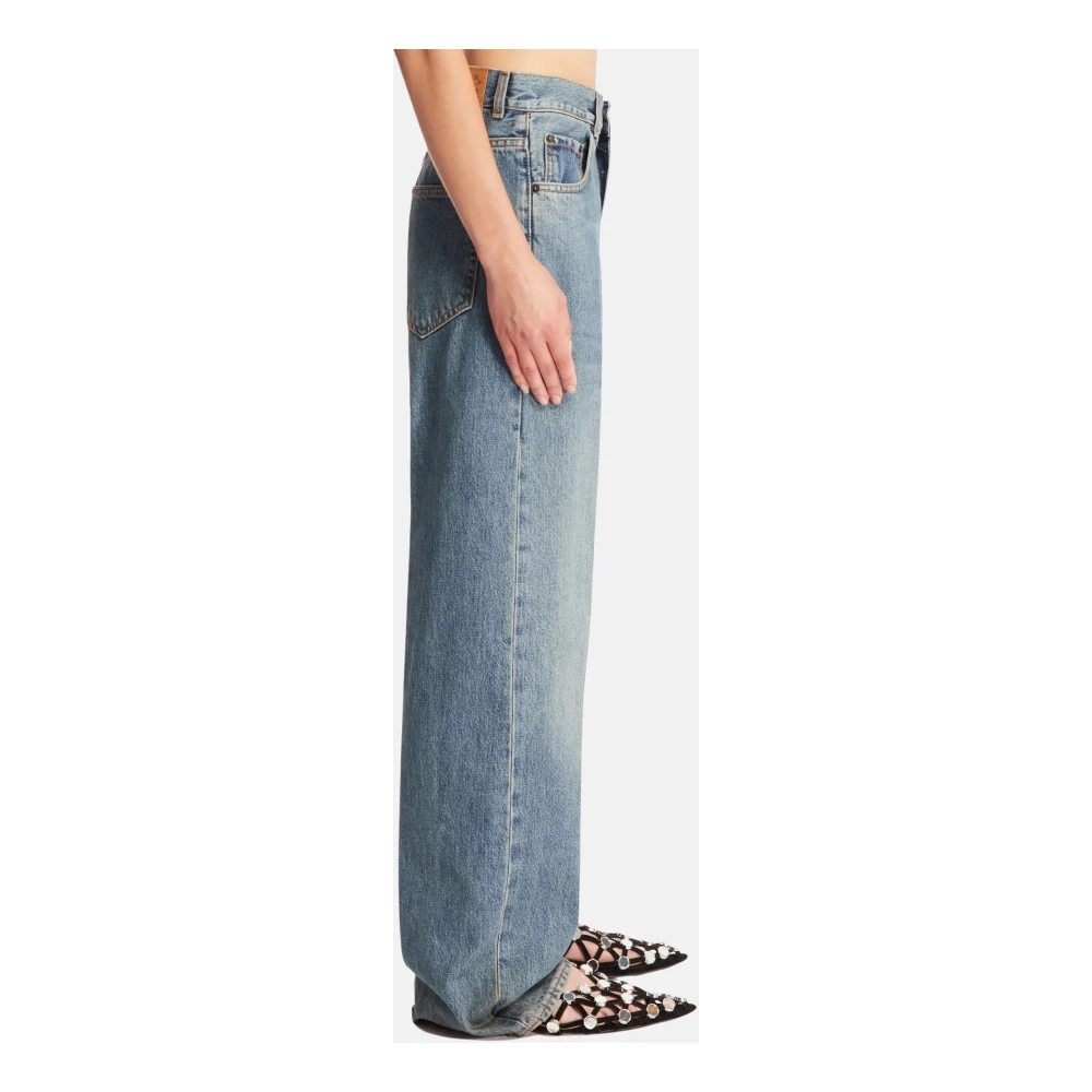 Haikure High-waisted Straight Leg Jeans Blue Dames