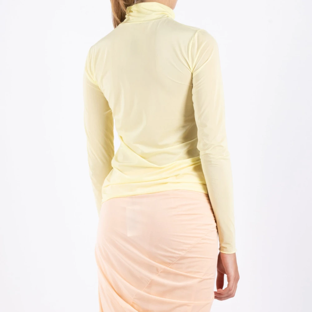 Dries Van Noten Lichtgele Gebreide Top Yellow Dames