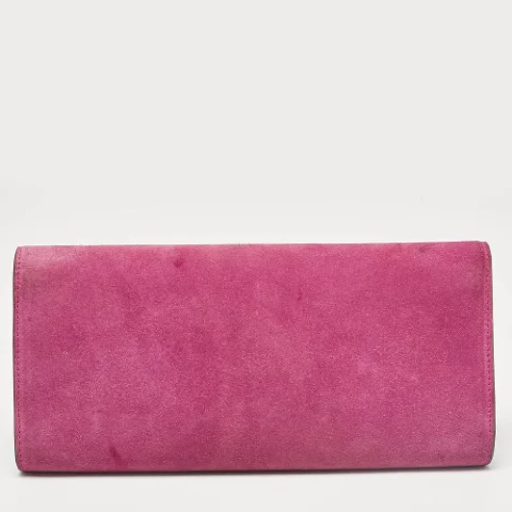Gucci Vintage Pre-owned Suede clutches Pink Dames