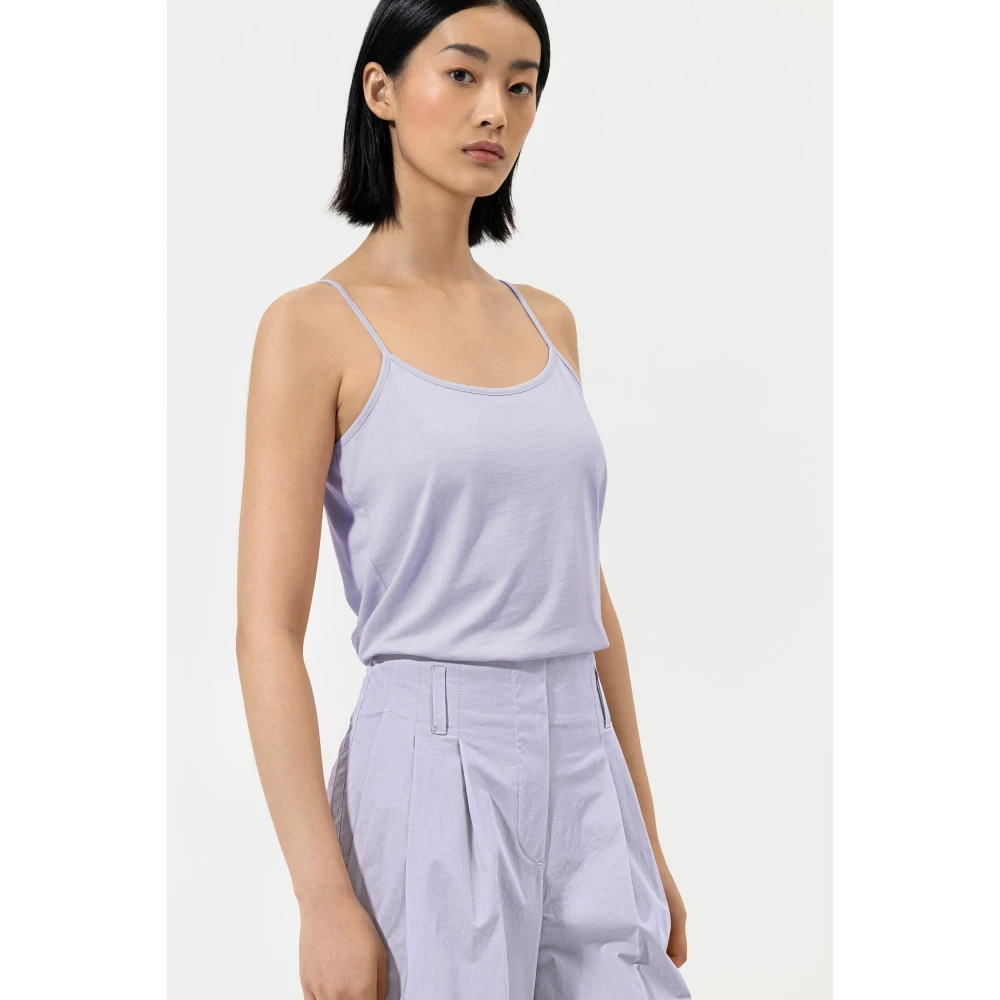 LUISA CERANO Blauwe Mouwloze Top Stijl 378873 7769 Purple Dames