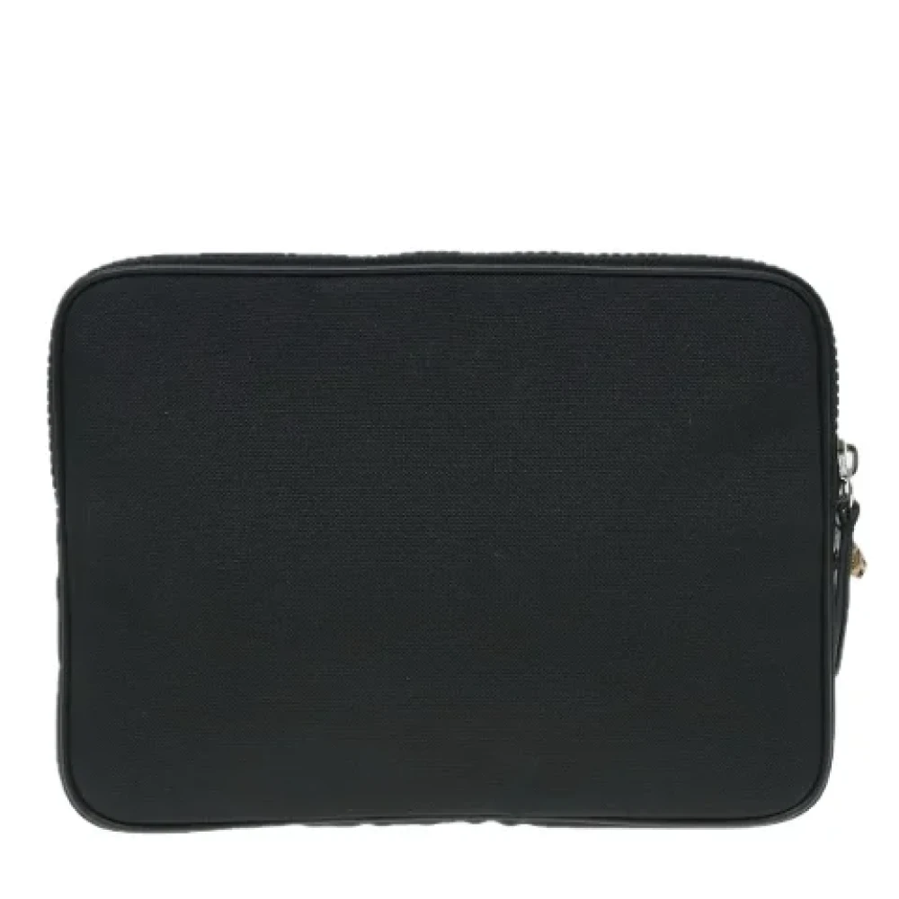 Gucci Vintage Pre-owned Canvas clutches Black Dames