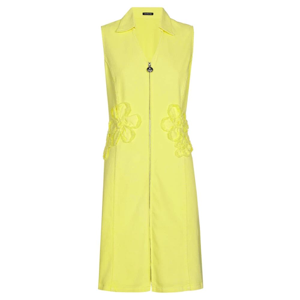 Caroline Biss Elegante Jurk Kleed Yellow Dames