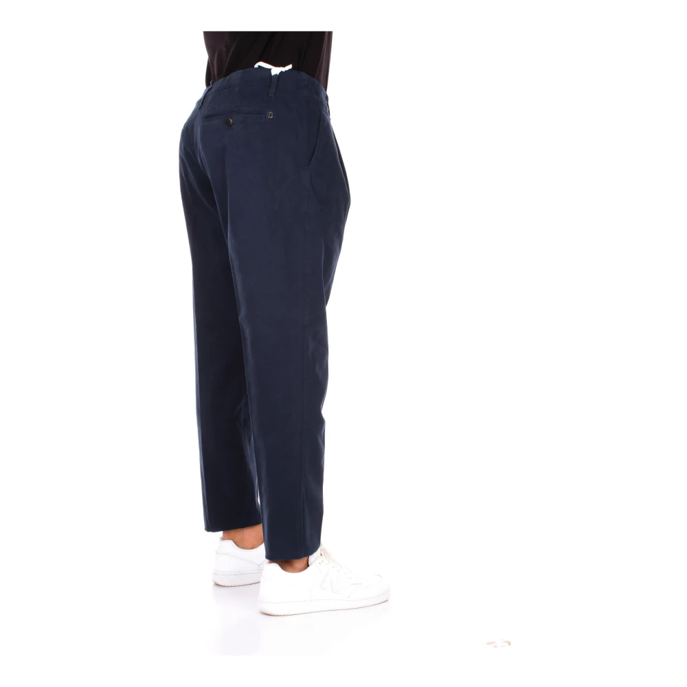 Dondup Blauwe Broek met Ritssluiting en Knoopsluiting Blue Heren