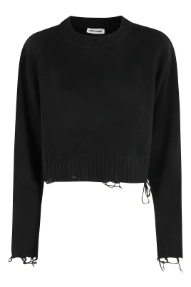 Damaged Cropped Pullover