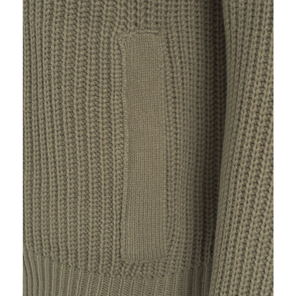 Paolo Pecora Groene Gebreide Trui Aw24 Handwas Green Heren