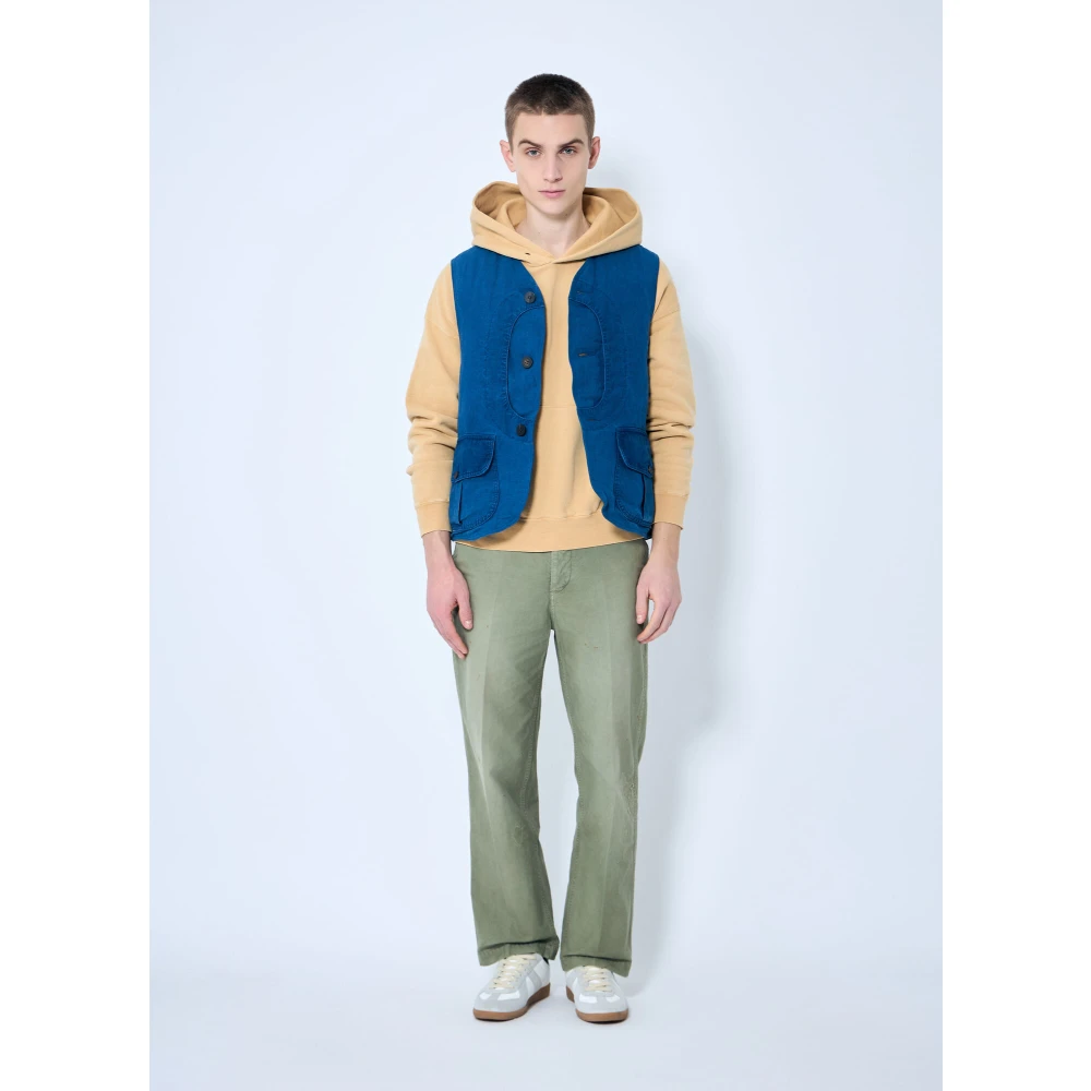 visvim Katoenen Fleece Hoodie Yellow Heren
