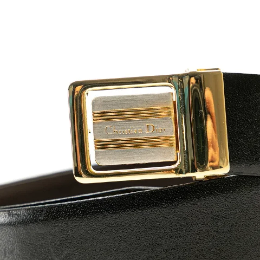 Dior Vintage Pre-owned Leather belts Black Dames