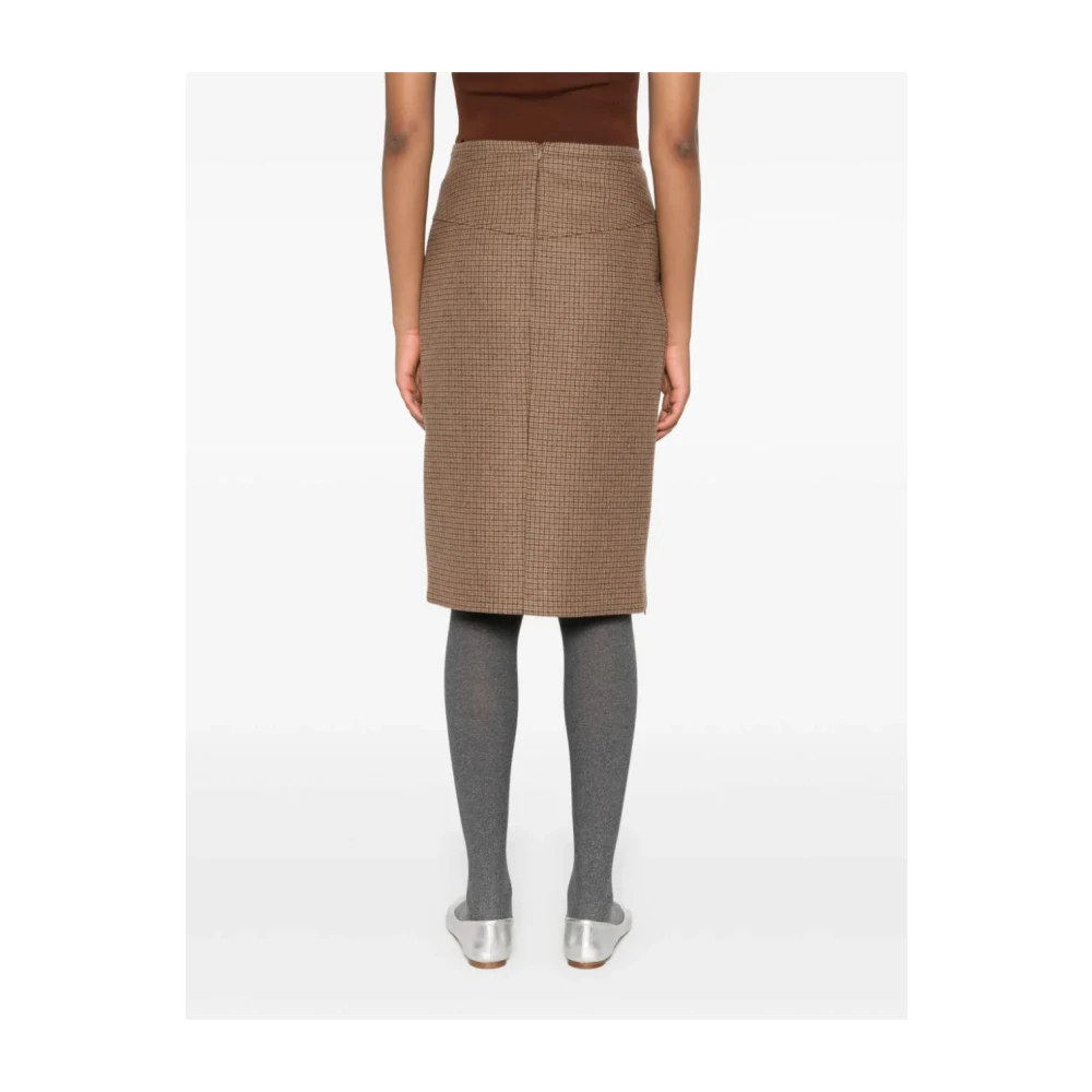 N21 Stoffen Rok Brown Dames