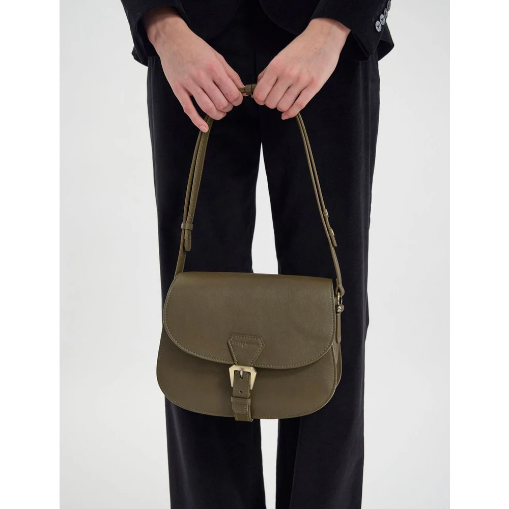 Ines De La Fressange Paris Flâneur bruin-taupe handtas Green Dames