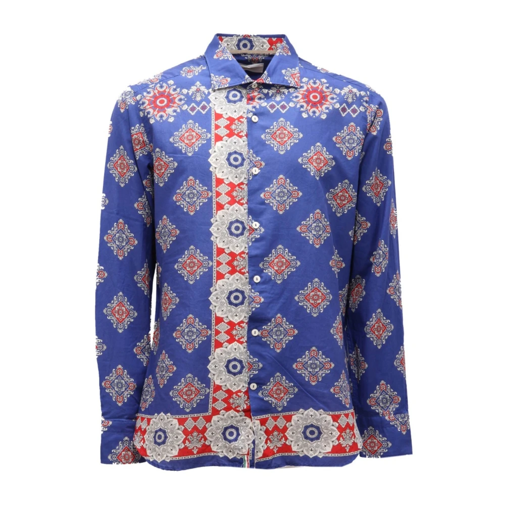 Tintoria Mattei 954 Men's Camicia Ette Printed Cotton Shirt
