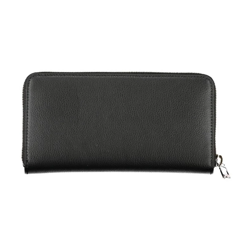 Tommy Hilfiger Zwarte Polyester Portemonnee met Logo Black Dames