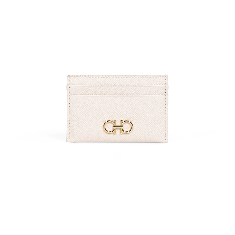 Ferragamo Women's Beige Wallets & Cardholders, One Size, Gancini Card Holder