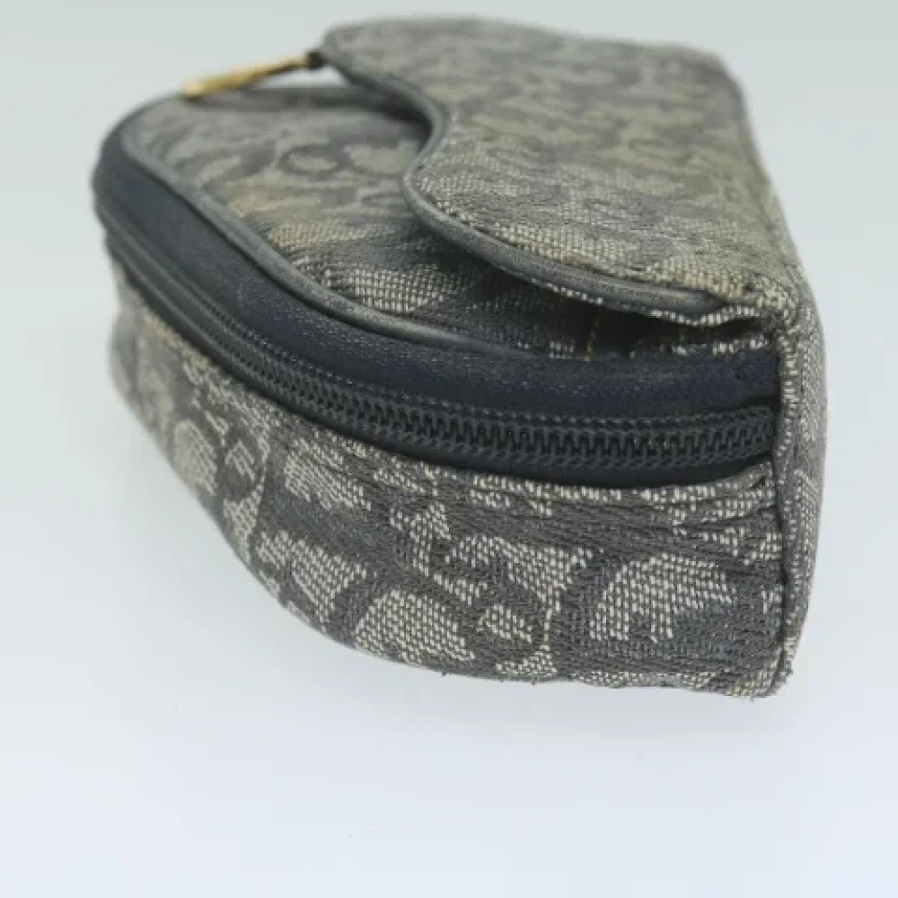 Dior Vintage Pre-owned Canvas clutches Gray Dames