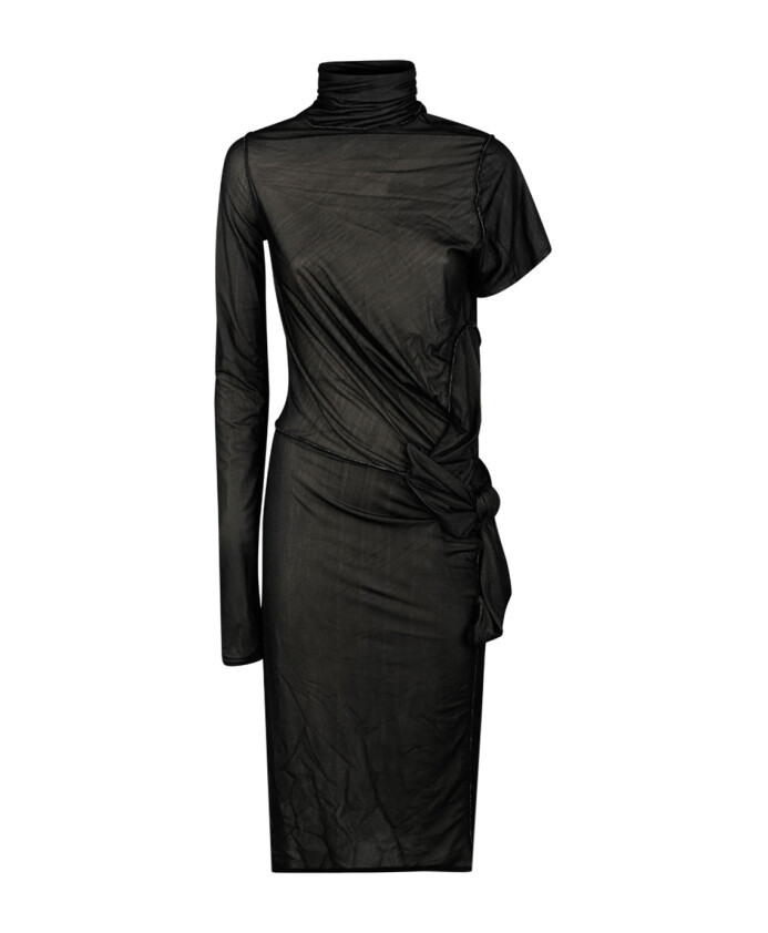 asymmetrische-midi-jurk-met-ruchedetail