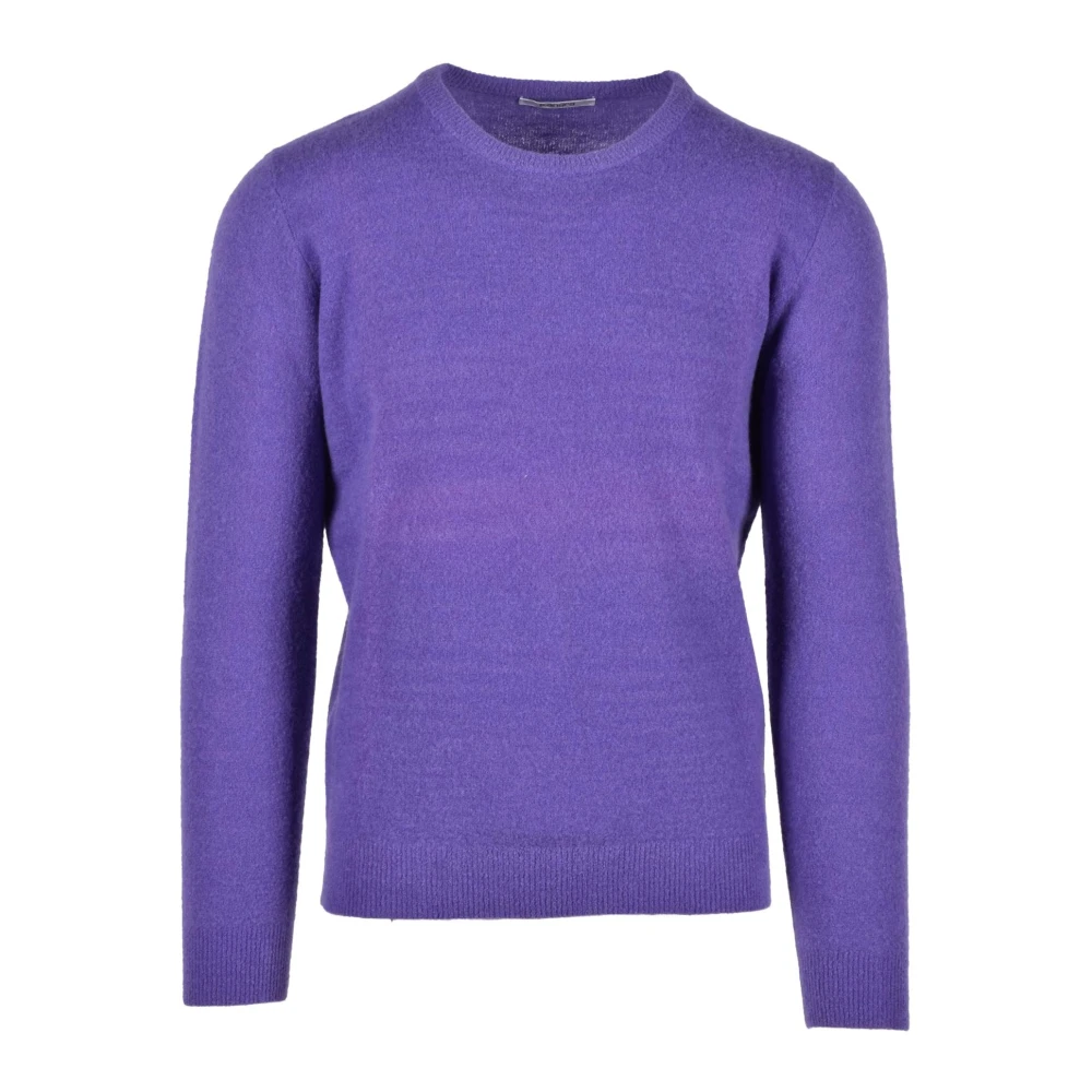 Kangra Wolmix Gebreide Trui Purple Heren