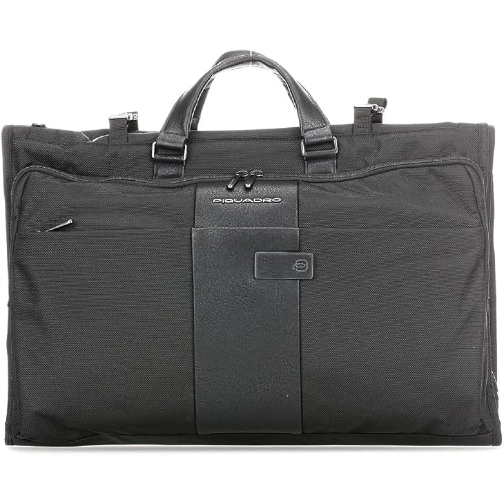 Piquadro Zwarte Synthetische Unisex Schoudertas Black Heren
