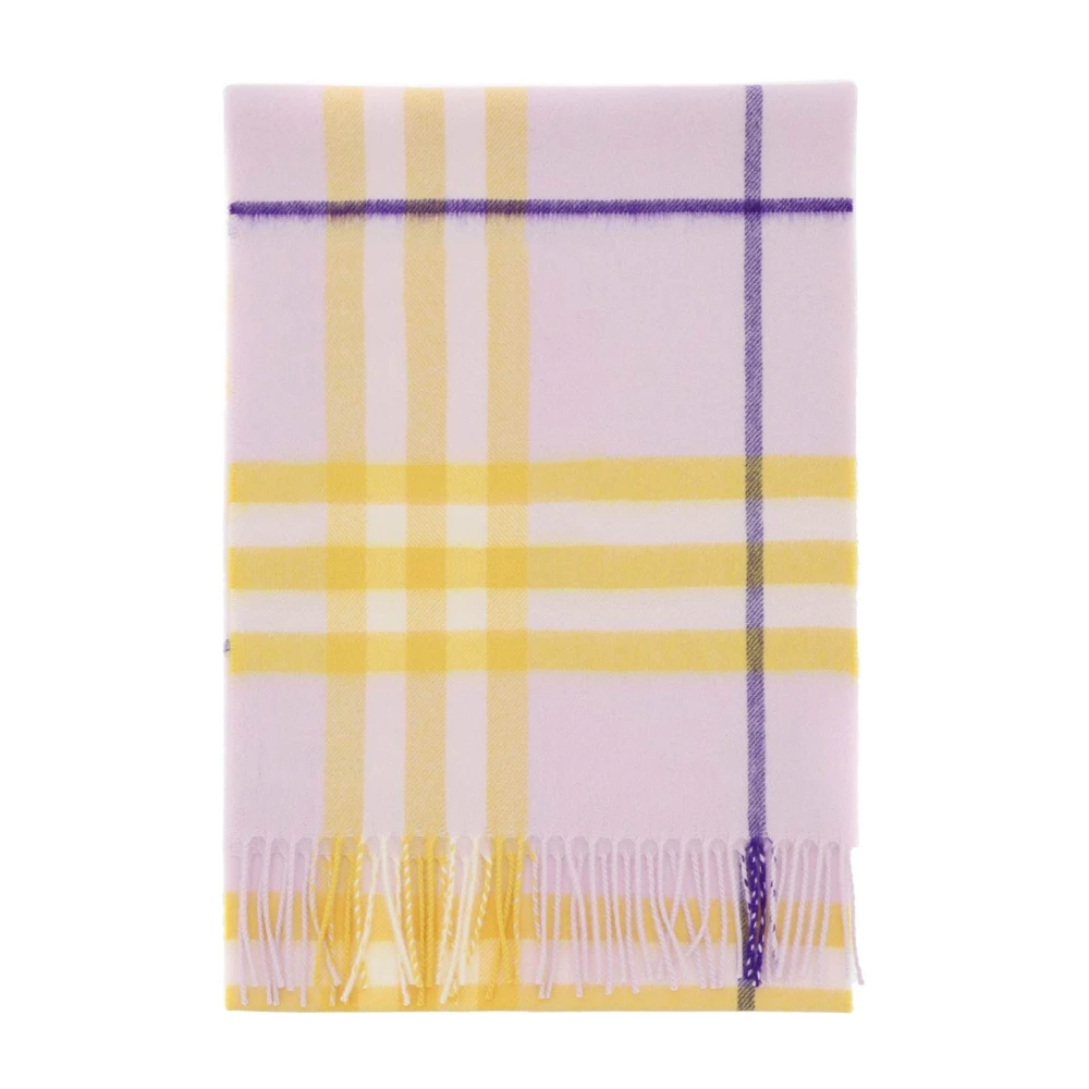Burberry Geruit Kasjmier Sjaal met Iconisch Motief Multicolor Dames