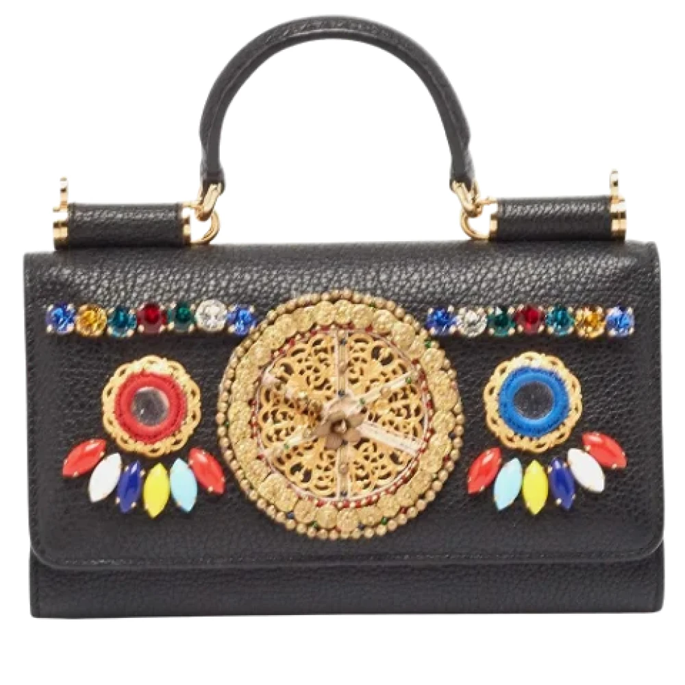 Dolce & Gabbana Pre-owned Leather wallets Black Dames