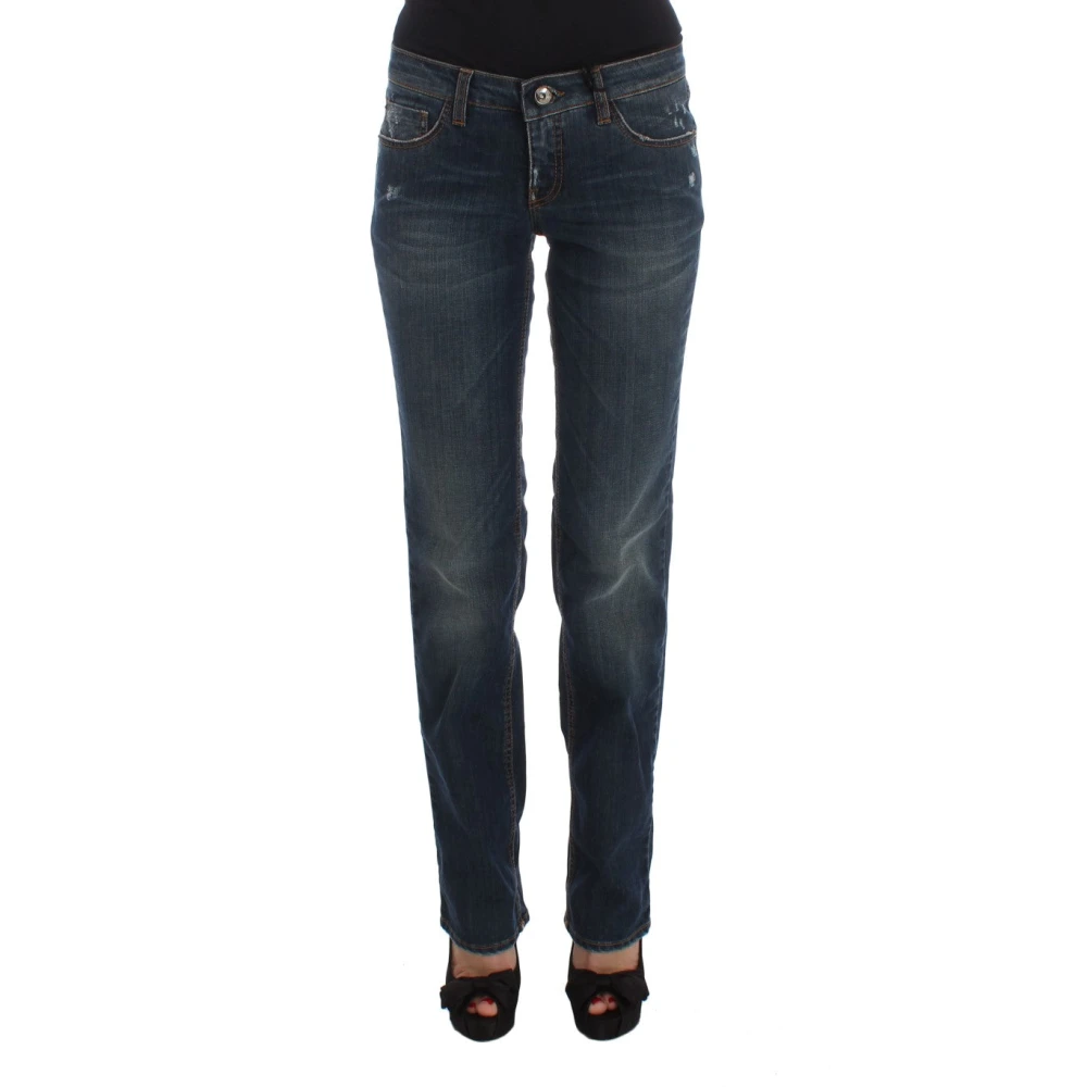 Costume National Blauwe Designer Jeans Regular Fit Blue Dames