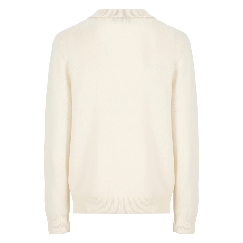 Saint Barth Elegante Wol Kasjmier Trui Ivoor Beige Heren