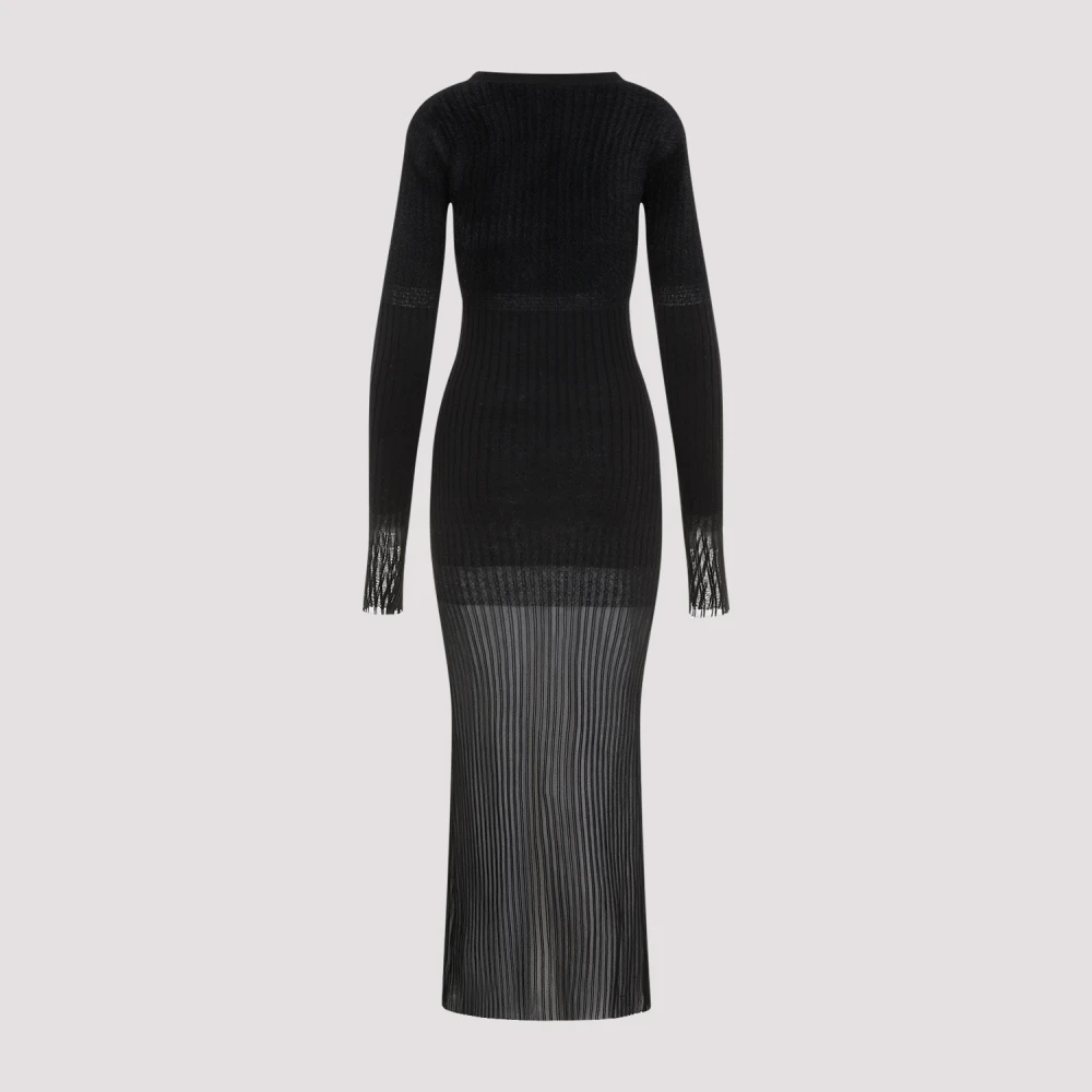 The Attico Zwart Degrade Midi Jurk Black Dames
