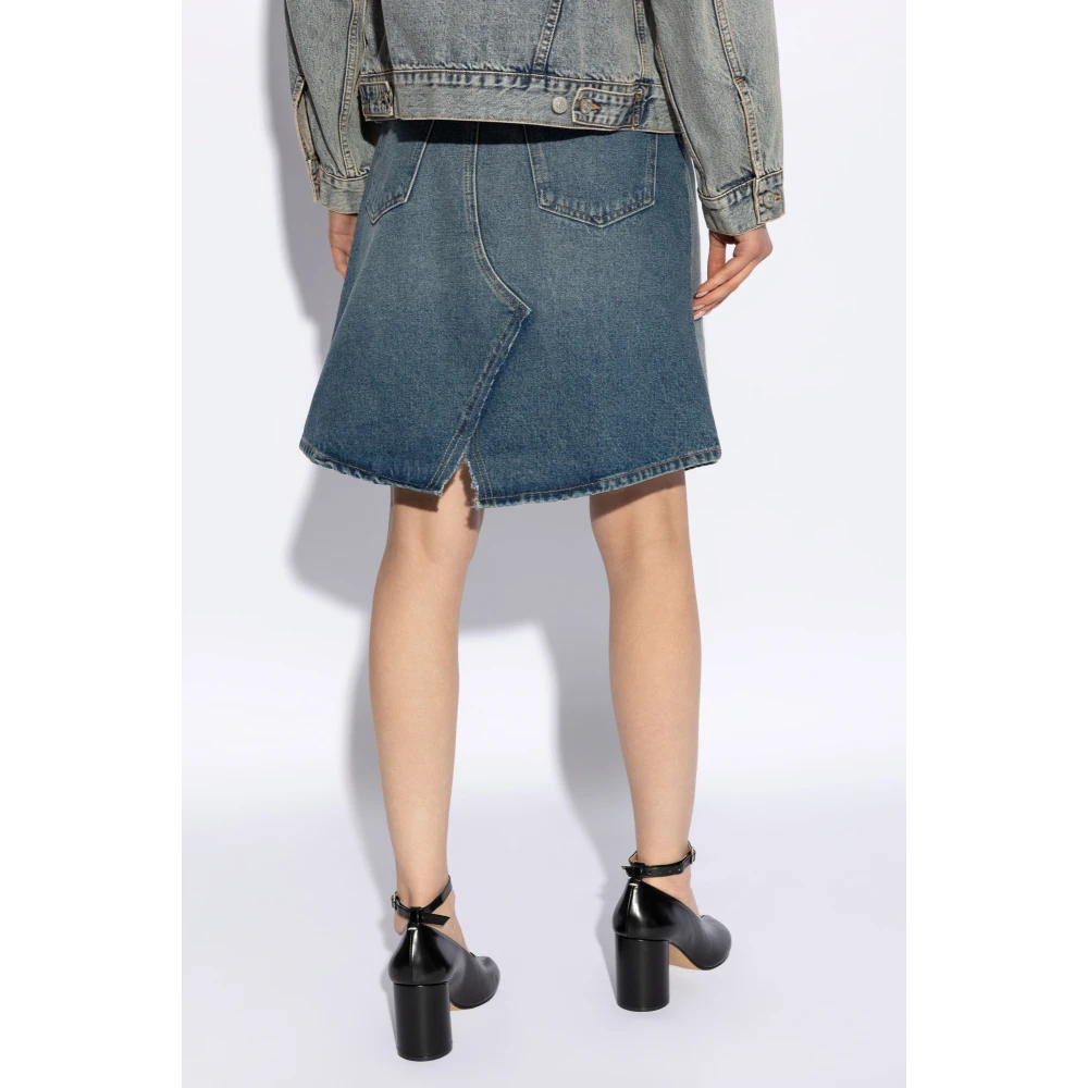 MM6 Maison Margiela Denim Rok Blue Dames