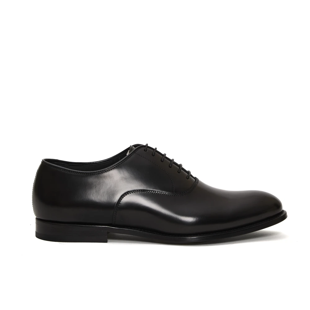 Doucal's Svarta läder Oxford skor Black, Herr