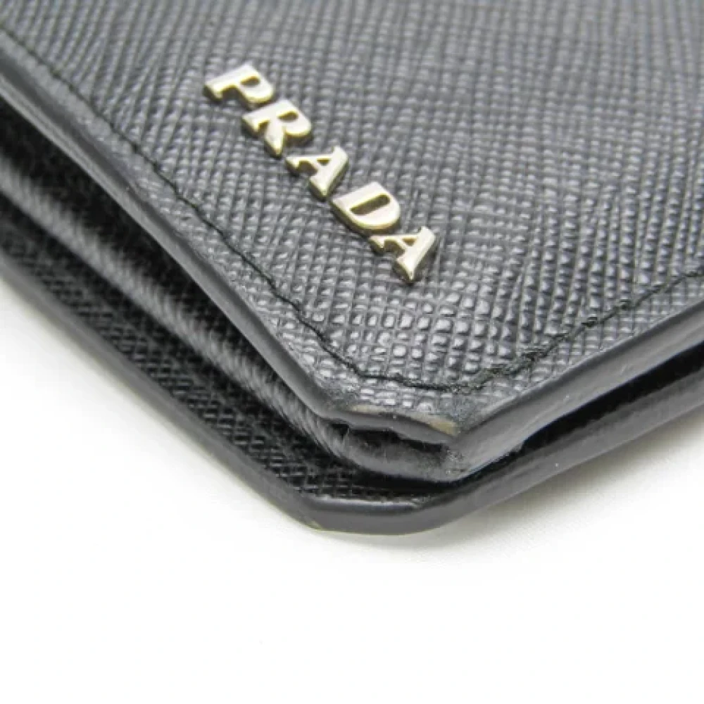 Prada Vintage Pre-owned Leather wallets Black Heren