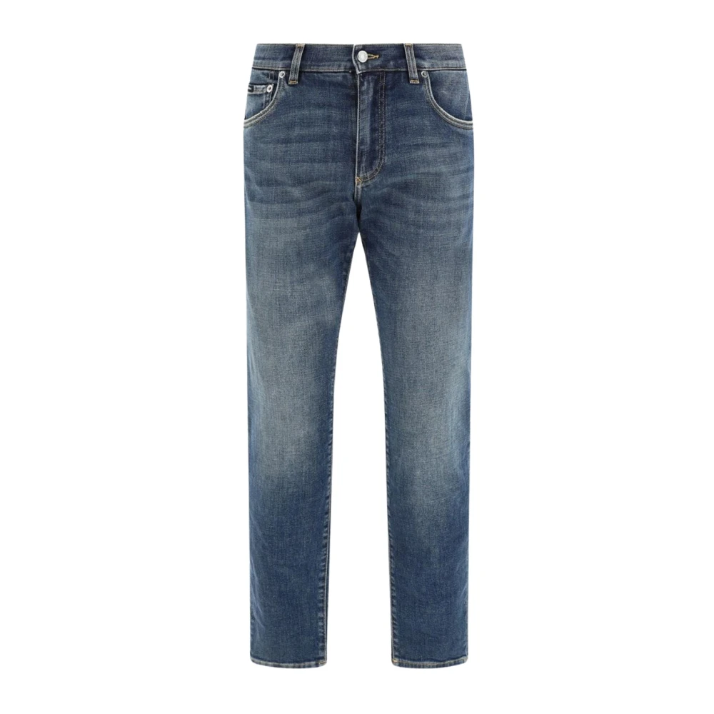 Dolce & Gabbana Men's Blue Straight Fit Jeans, 2XL, Versatile Classic Denim Jeans For Everyday