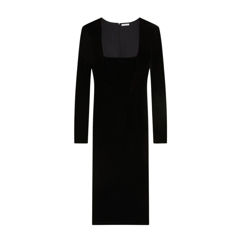 PATRIZIA PEPE Elegante Zwarte Jurk Black Dames
