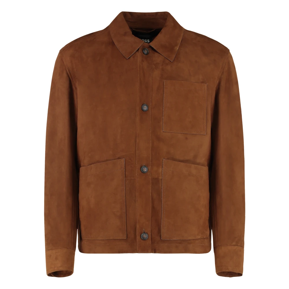 Jackets > Leather Jackets - - Hugo - Modalova