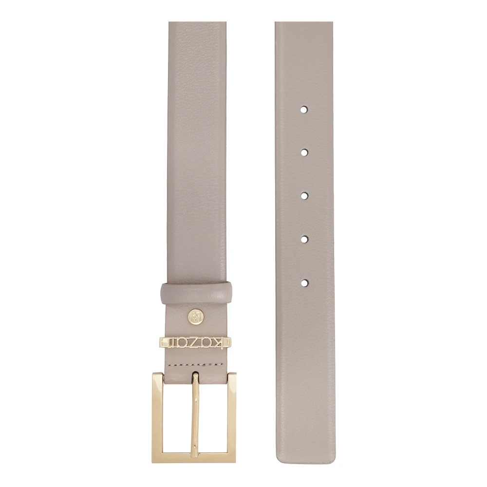 Kazar Grijze riem met metalen lus met logo Gray Dames