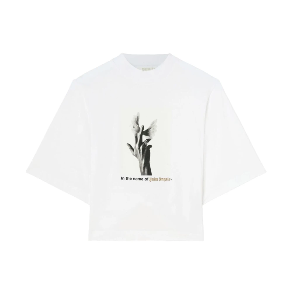 Palm Angels Donna Bianco Top, L, New,