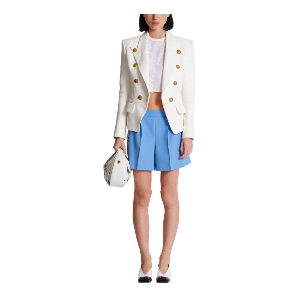 Balmain Poederkorrel Shorts Blue Dames