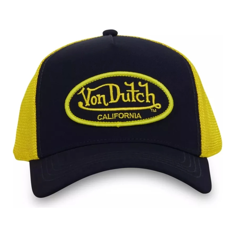 Von Dutch Zwart Gele Trucker Cap Multicolor Heren