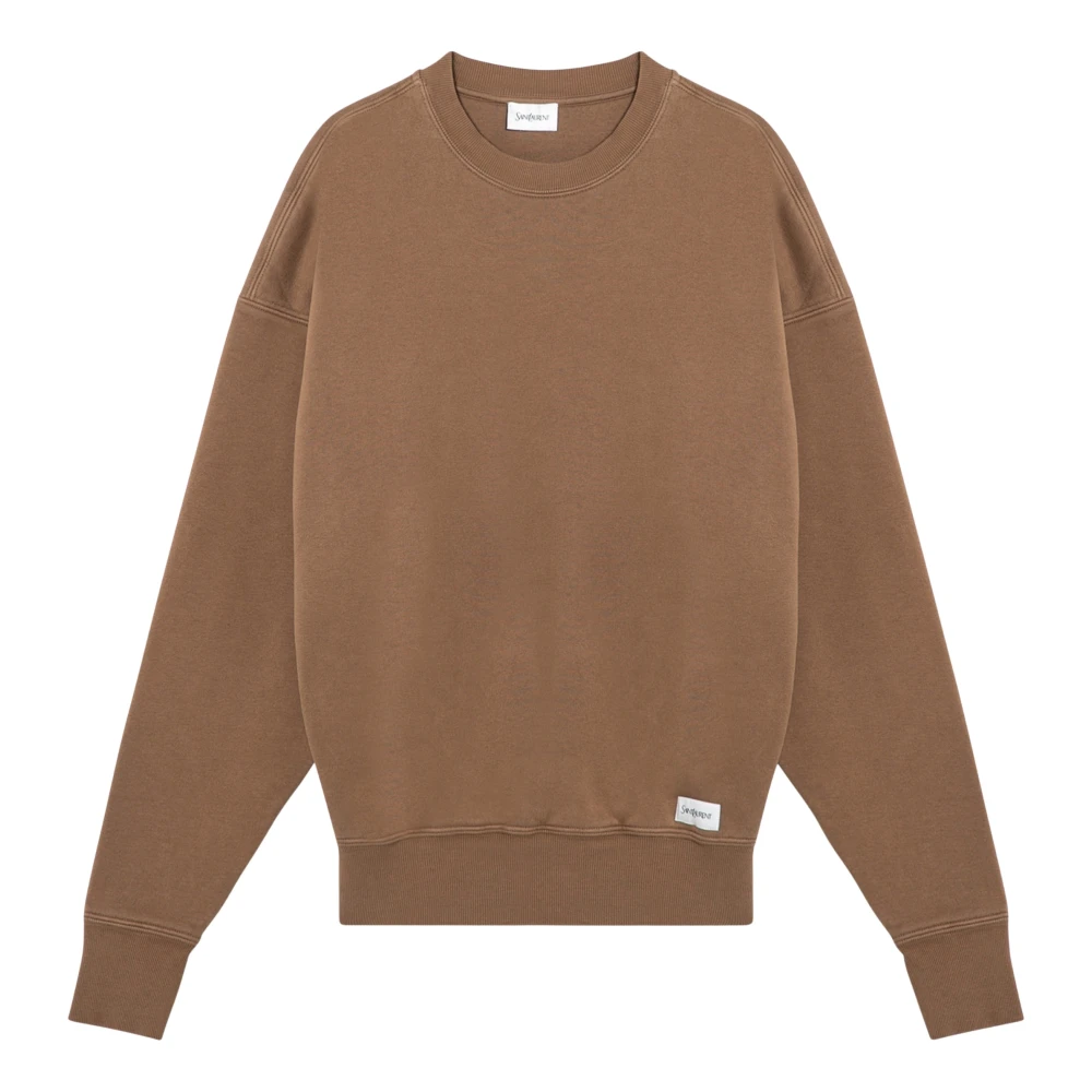 Saint Laurent Shirt met ronde hals Beige Dames