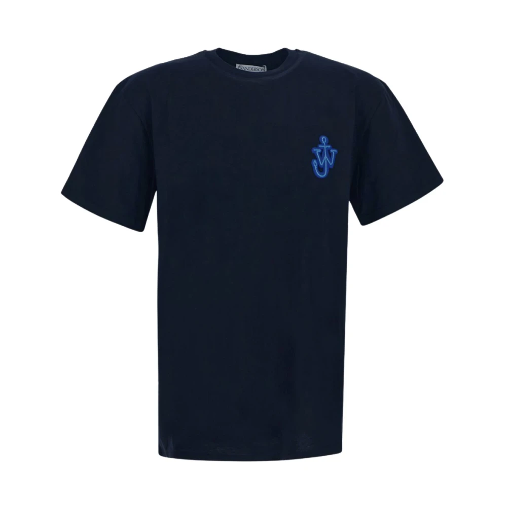 JW Anderson Katoenen Logo T-shirt Blue Heren