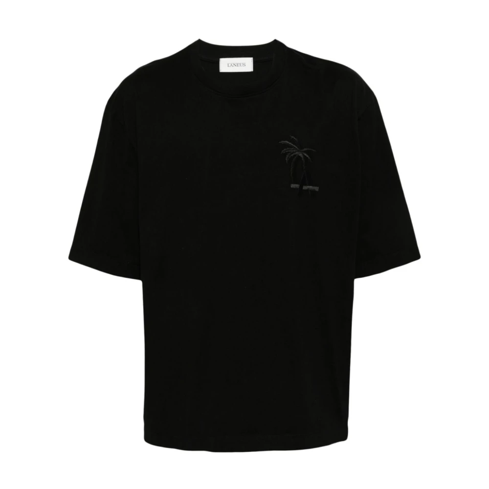 Laneus Casual Jersey T-Shirt voor Mannen Black Heren