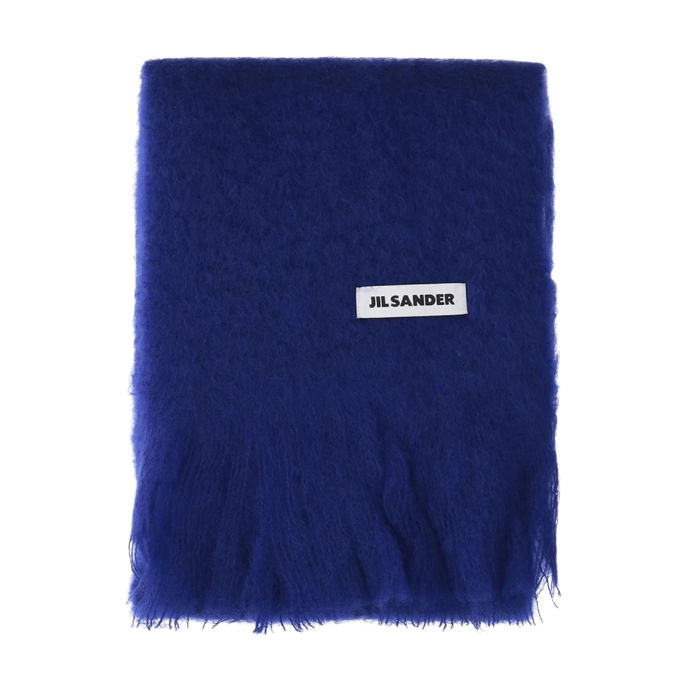 Jil Sander Women's Blue Mohair-Blend Scarf - Winter Scarves - One Size - Accessories