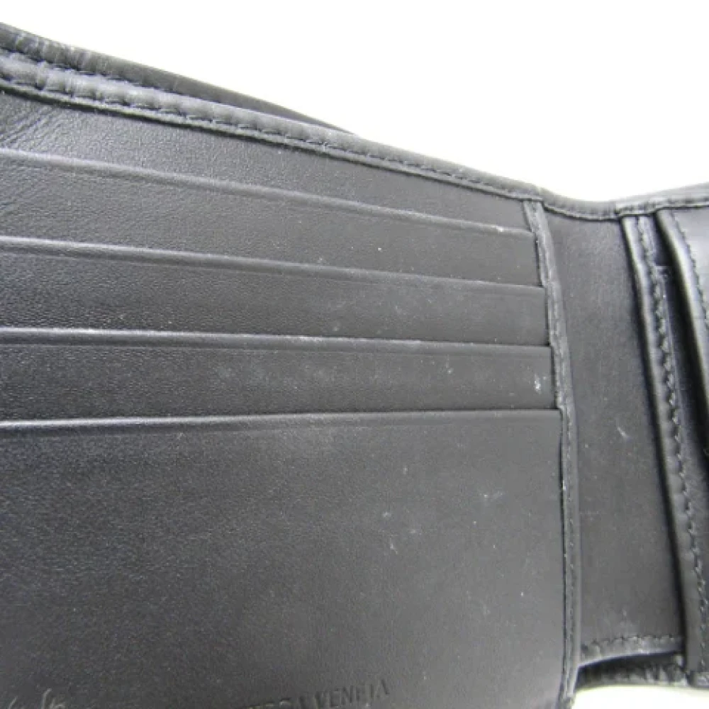 Bottega Veneta Vintage Pre-owned Leather wallets Black Dames