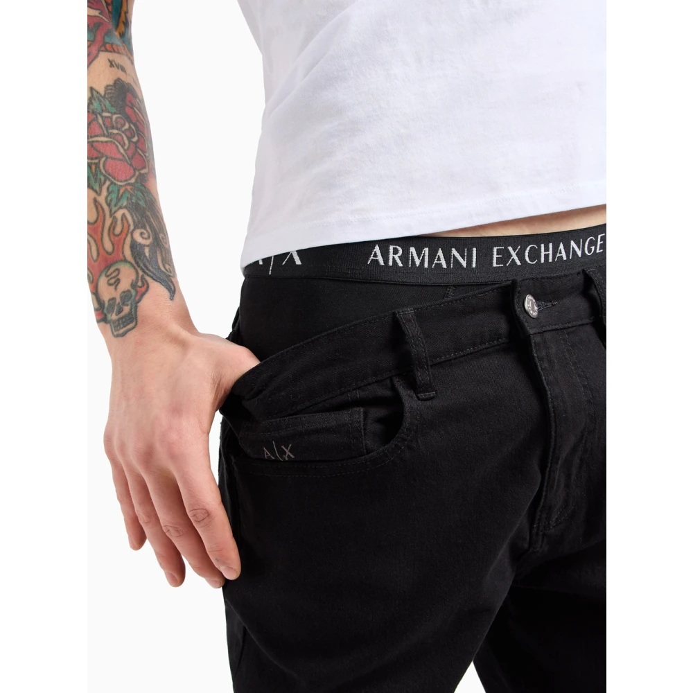 Armani Exchange Slim Fit J13 Denim Black Heren