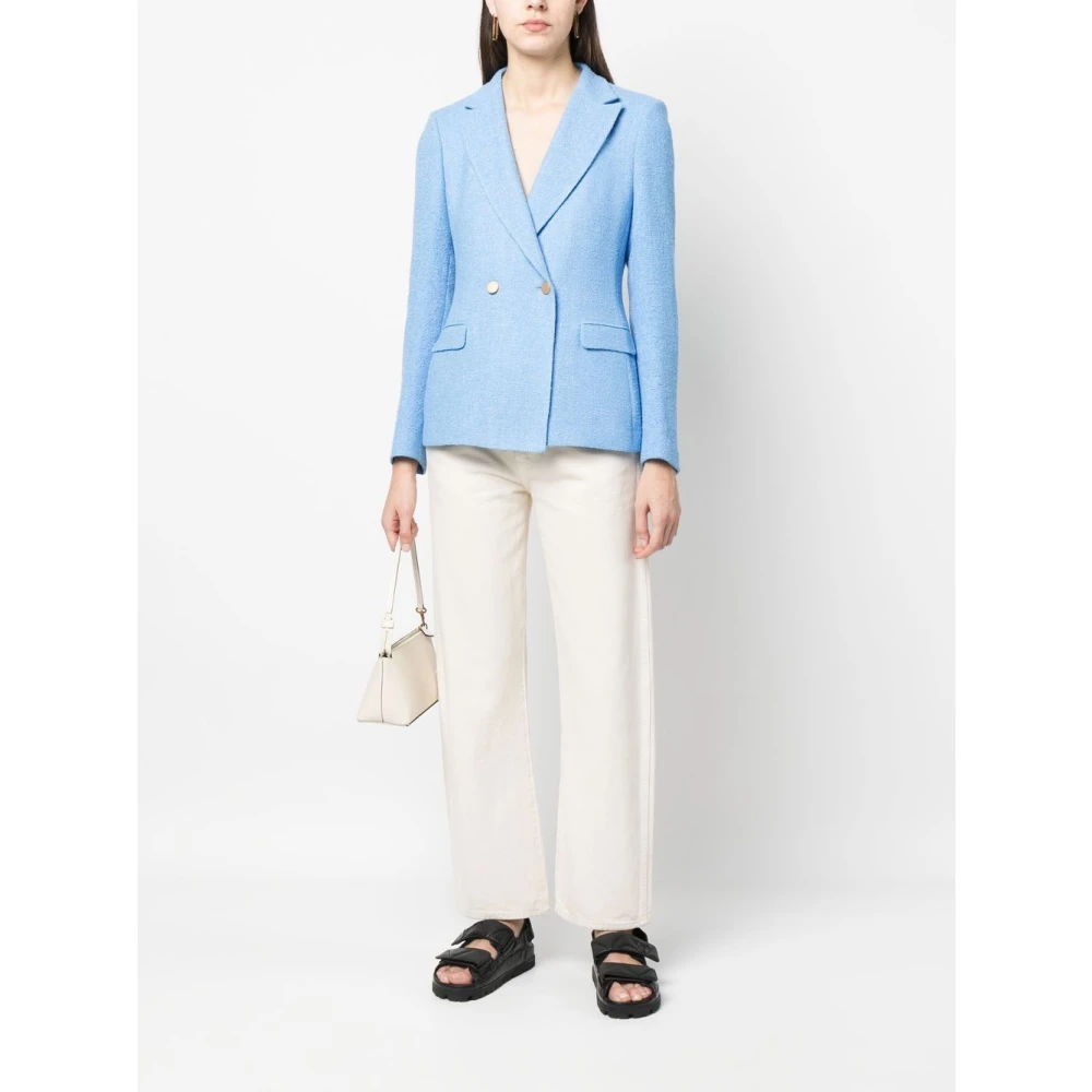 Tagliatore Heldere Blauwe Jas Blue Dames