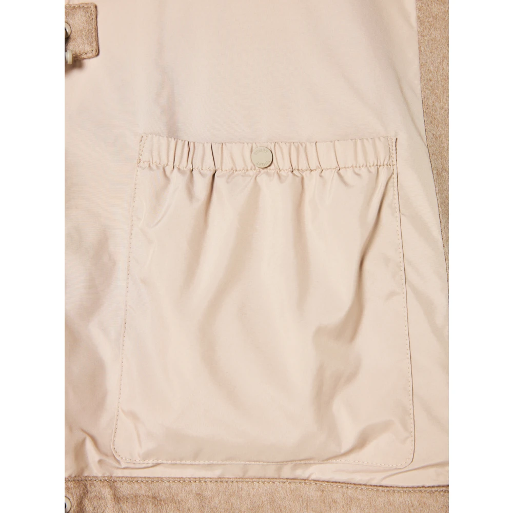 Ermenegildo Zegna Kasjmierjas met afneembare capuchon Beige Heren
