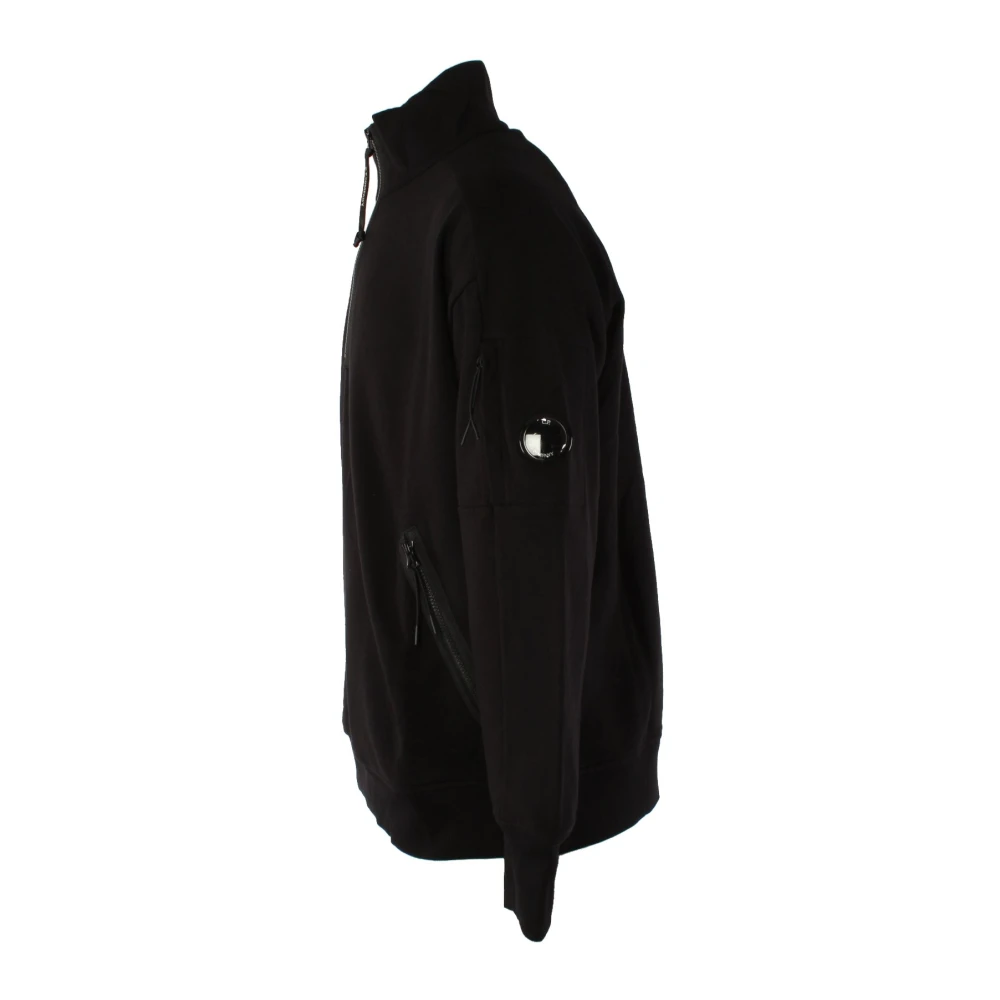 C.P. Company Diagonal Raised Fleece Sweater Black Heren
