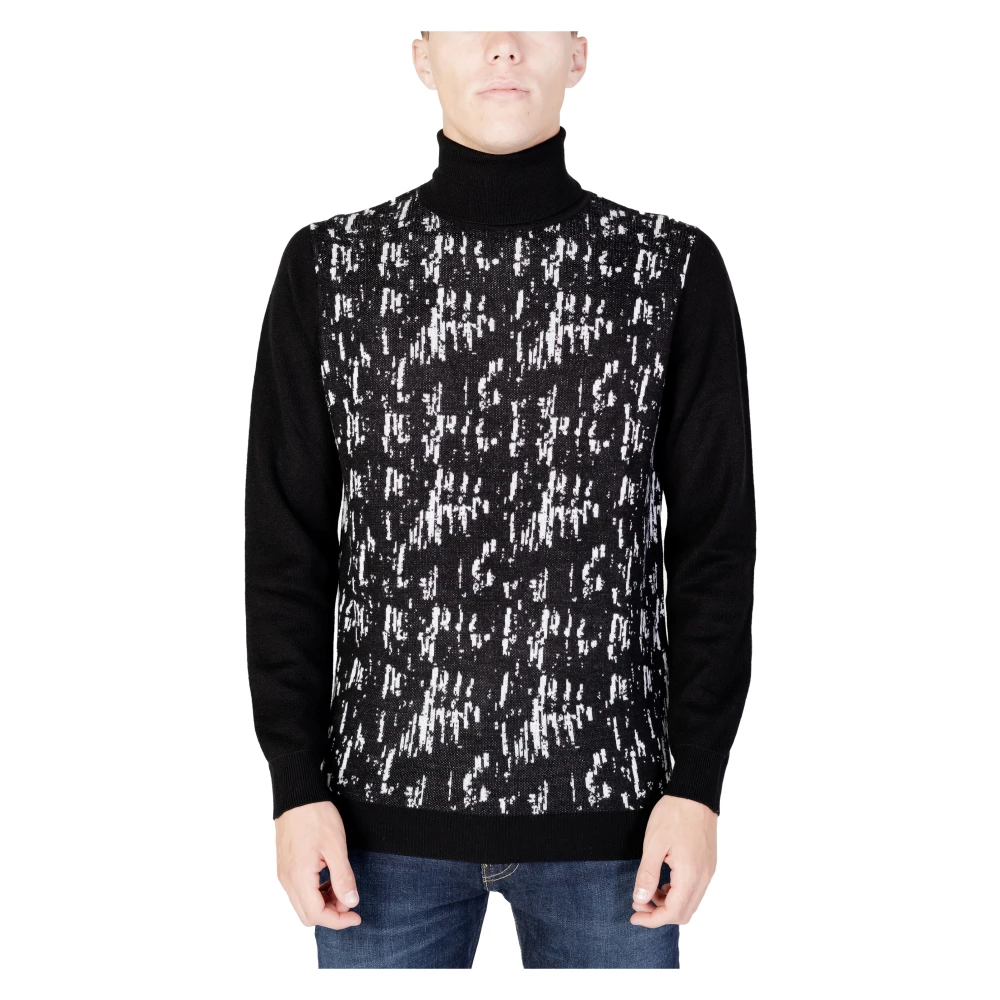 Antony Morato Men's Black Sweater Regular Fit Dolcevita