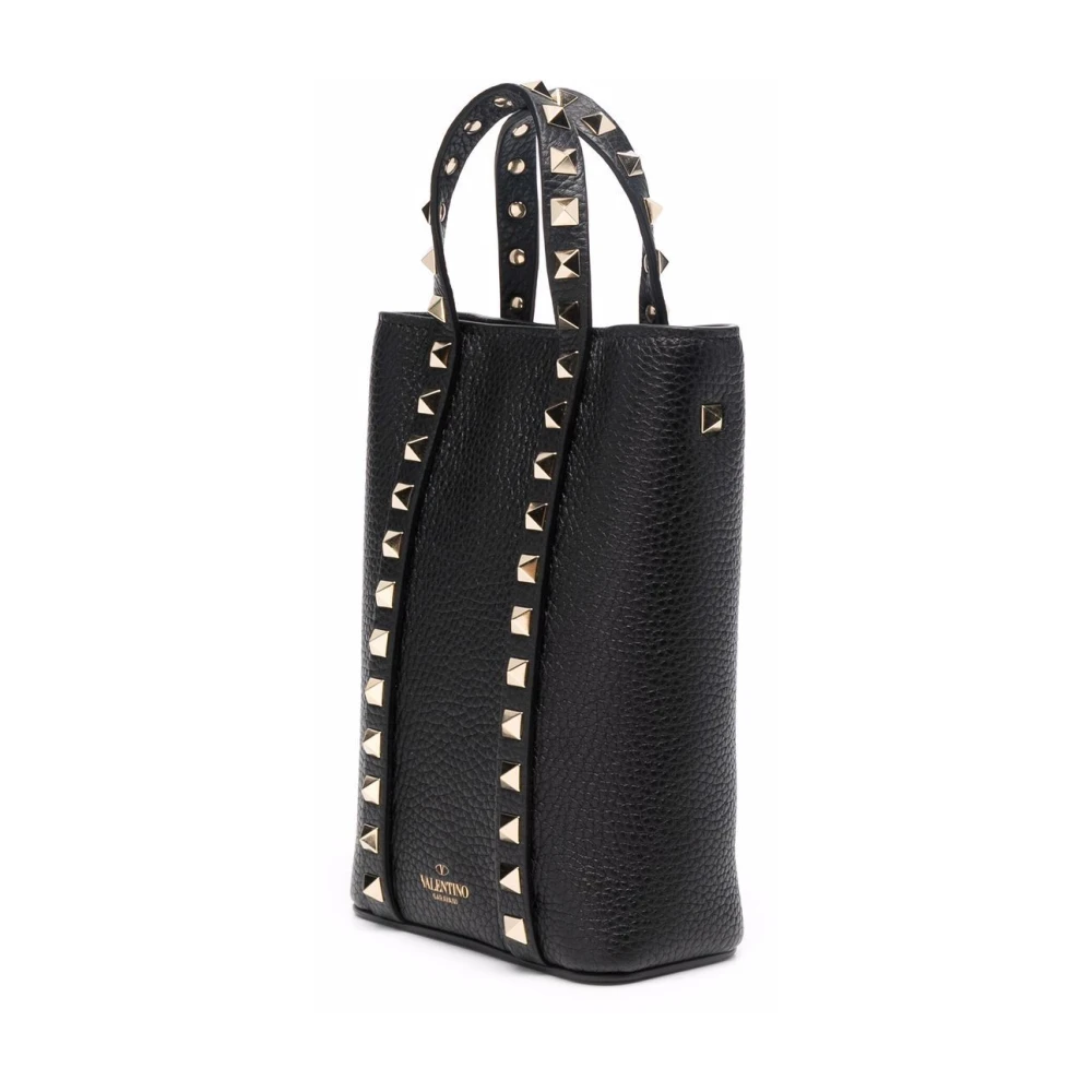 Valentino Garavani Zwarte Studs Tote Tas Black Dames
